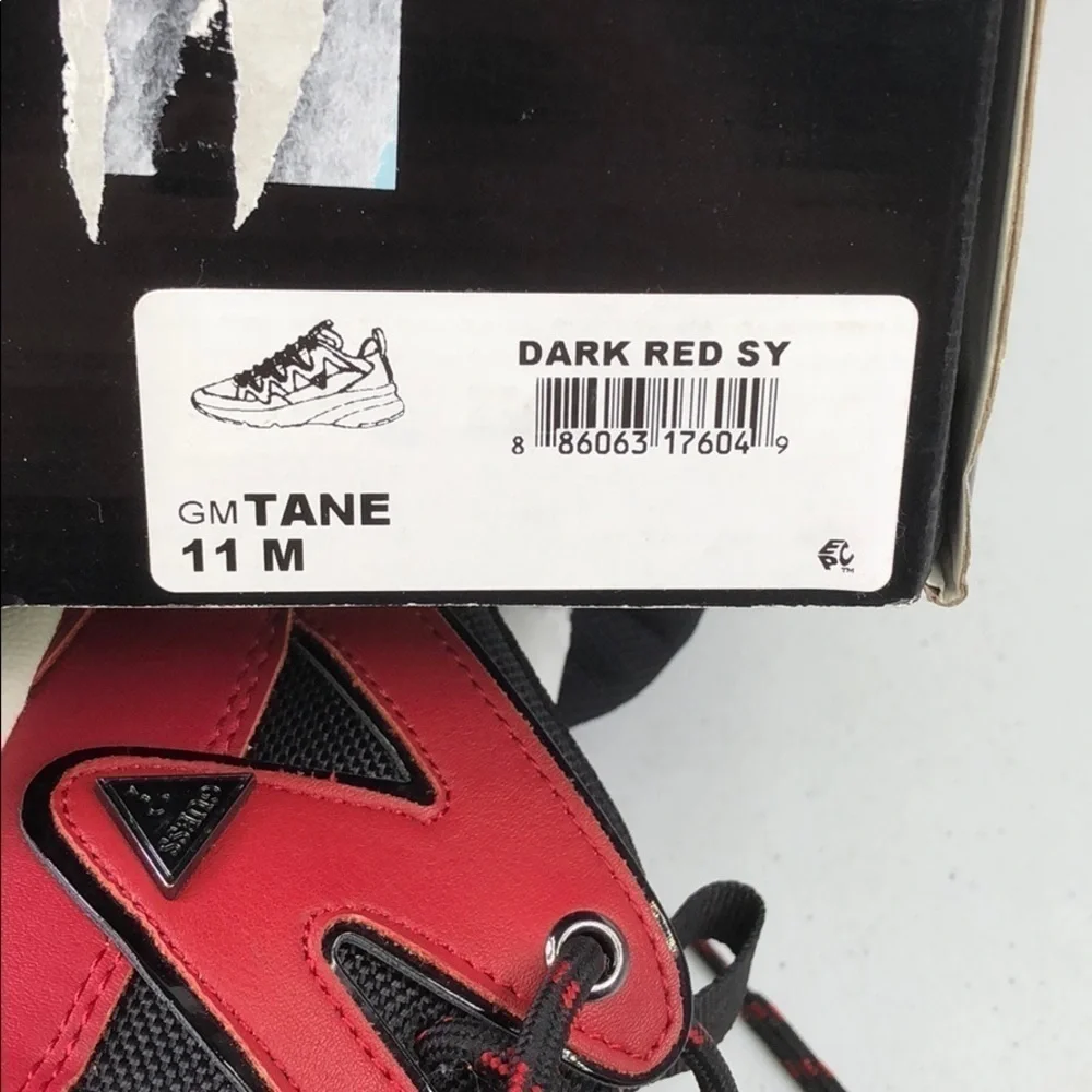 GUESS Tane Dark Red Low Top Sneakers